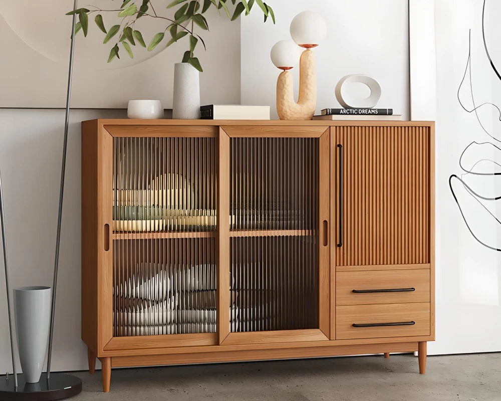 glass front buffet sideboard