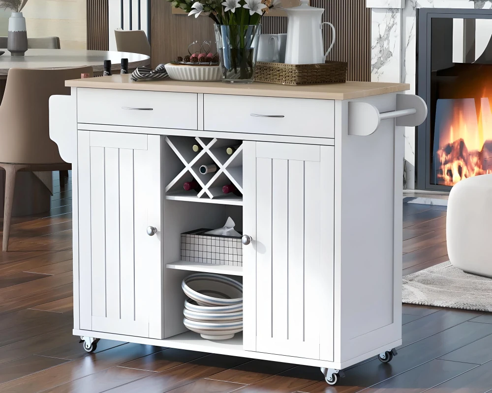 wheeled kitchen island